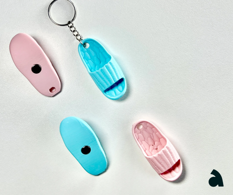 Puffy Slipper Keychain & Fridge Magnets