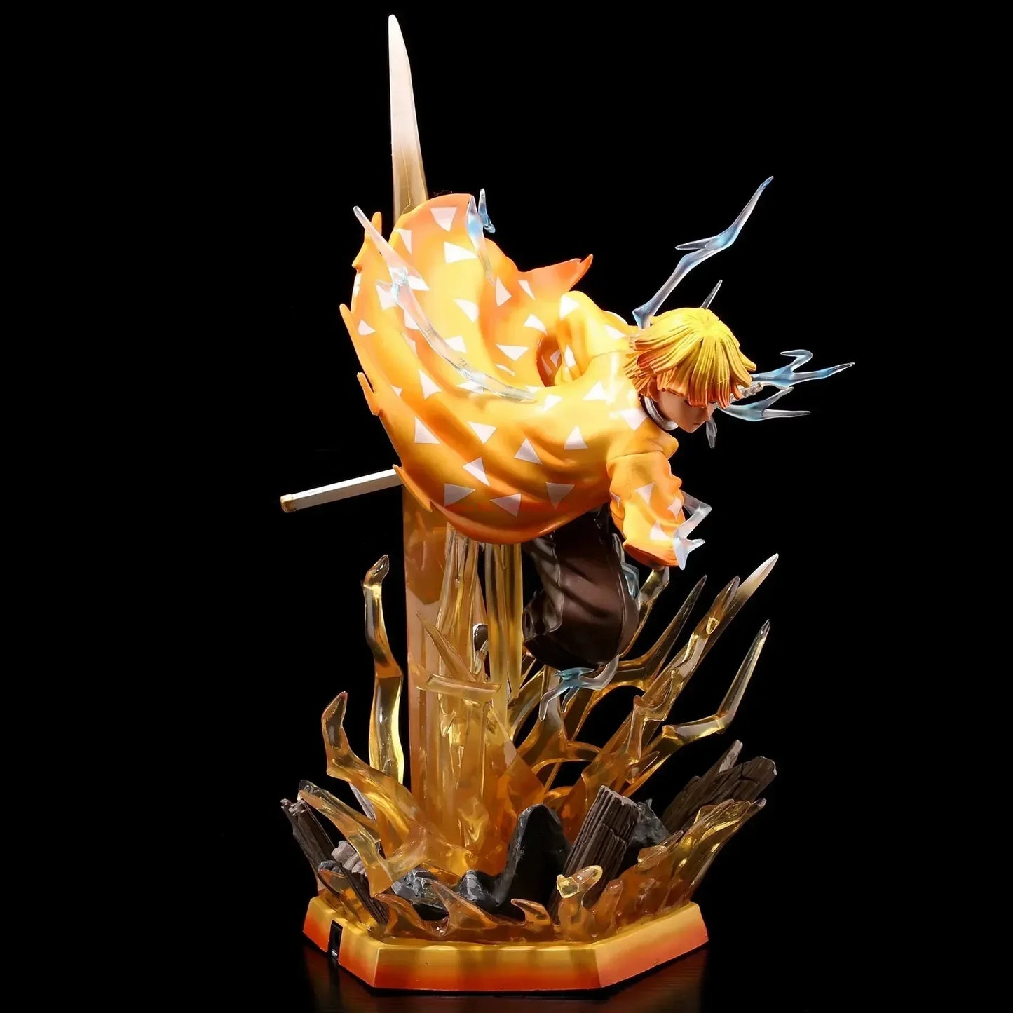 Demon Slayer Agatsuma Zenitsu Action PVC Figures 32cm Toy