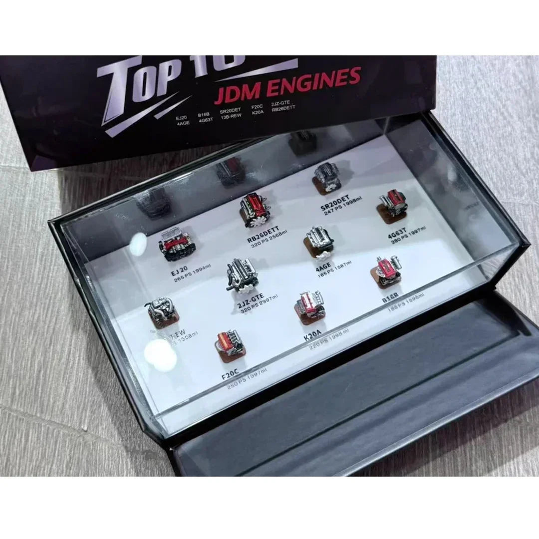 1:64 JDM Resin Engine Model – EJ20, RB26, SR20, 2JZ, 4AGE, 4G63T, F20C, K20A, B16B – Miniature Display Toy for Car Enthusiasts & Collectors