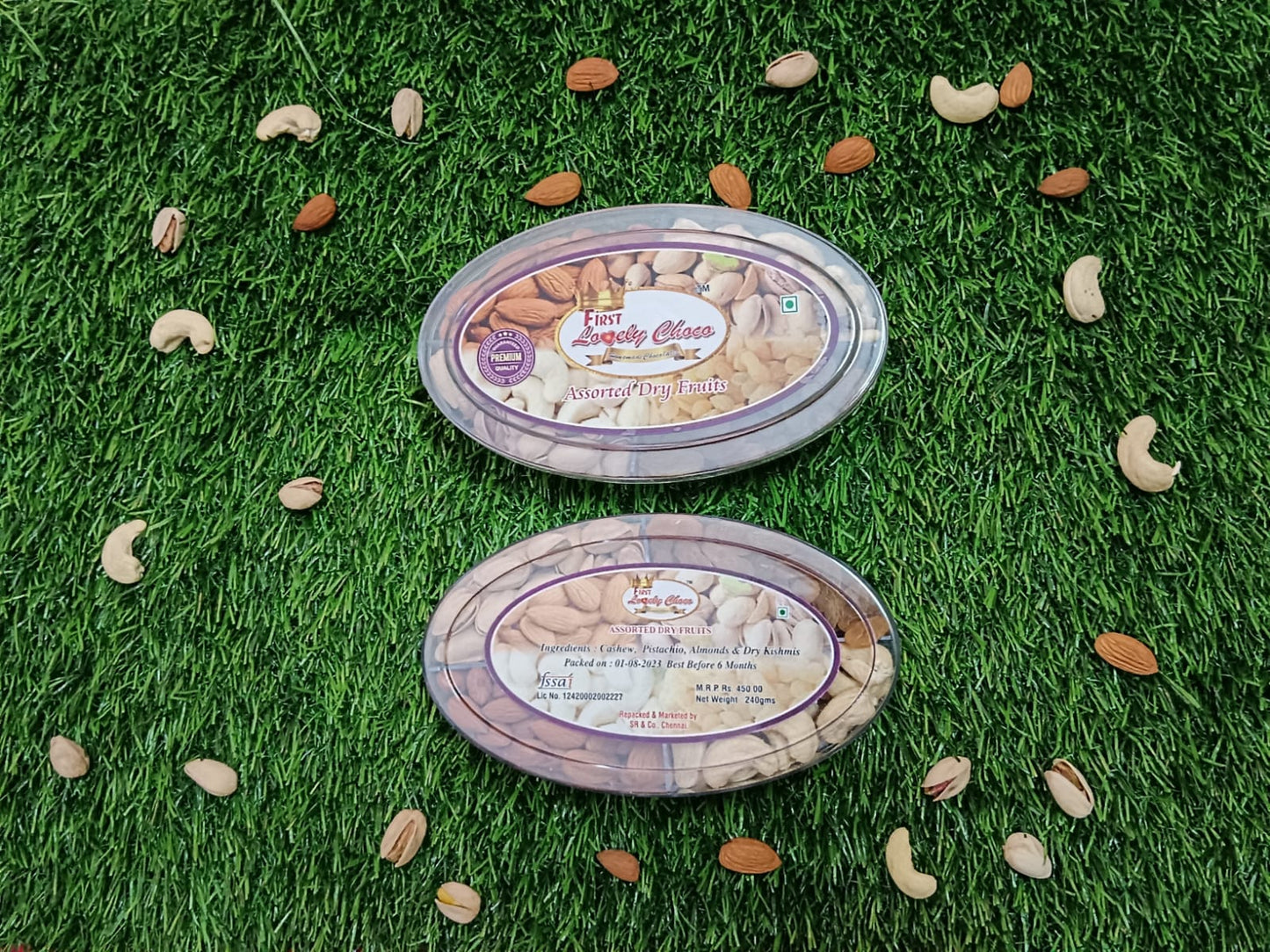 Lovely Assorted Dry Fruits (240 Grams) oval shape