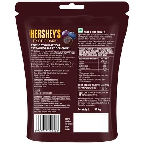 Hershey’s Exotic Dark – Blueberry & Açaí ( PACK OF 4 )