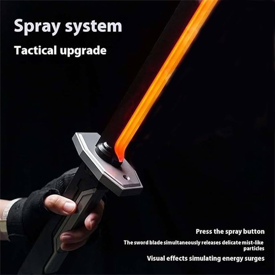 Katana Spark FX Lightsaber Sword – LED Light Blade with Real Sparks & Smoke Effect