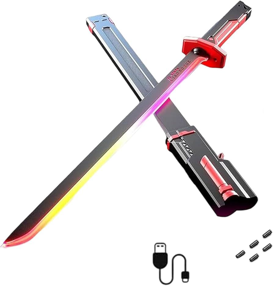 Katana Spark FX Lightsaber Sword – LED Light Blade with Real Sparks & Smoke Effect