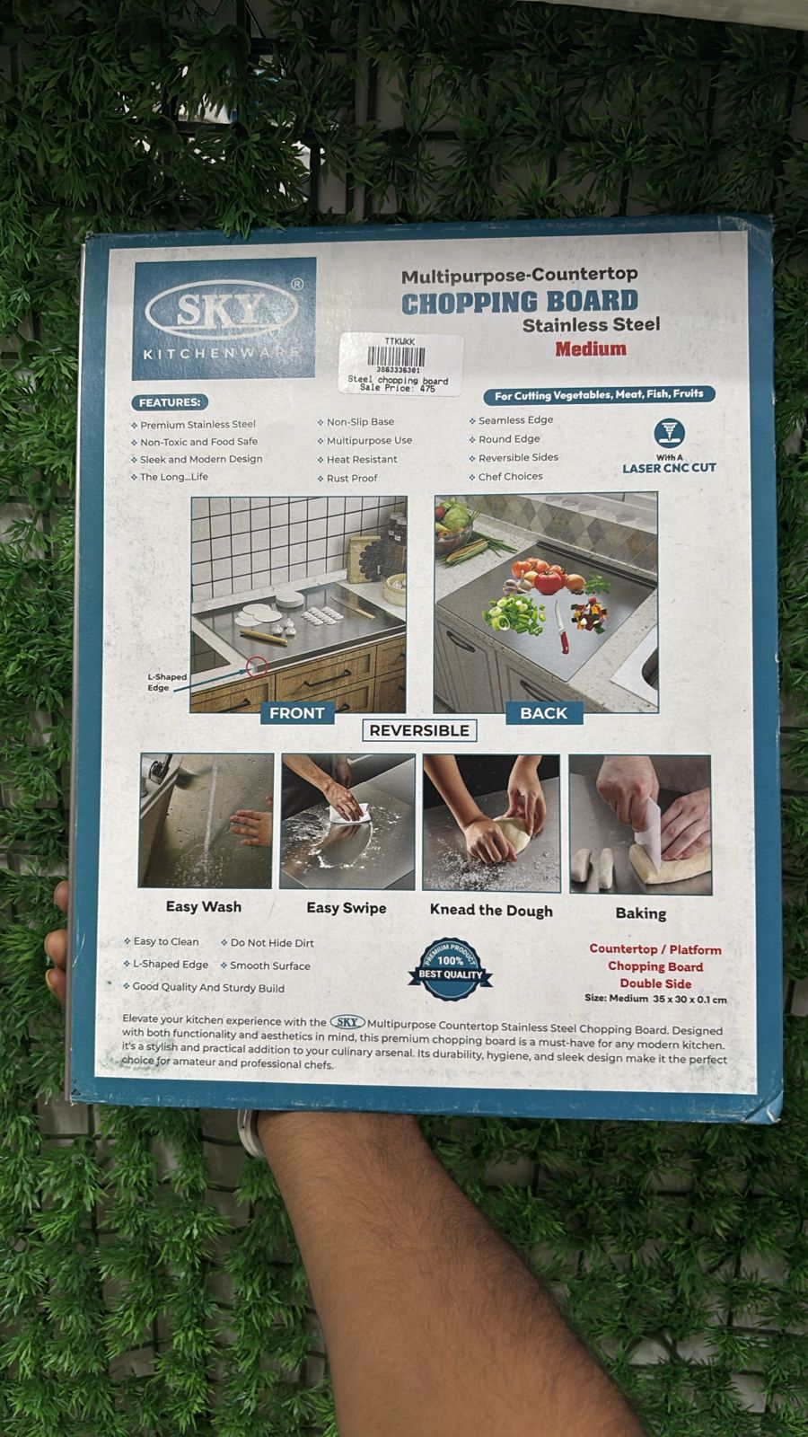 Kitchen Essentials Combo Premium 7-in-1 Portable Sealer, 3-in-1 Soap Dispenser, Rechargeable Juice Blender, Steel Chopping Board, Milk Frother, Multifunctional Slicer & Spray Oil Bottle