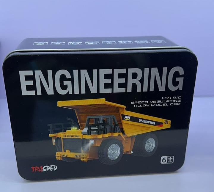Truck jcb Mini RC (1:64 ratio) Engineering Construction Vehicle – Excavator, Dump Truck & Forklift (6+), Perfect Gift for return gift.