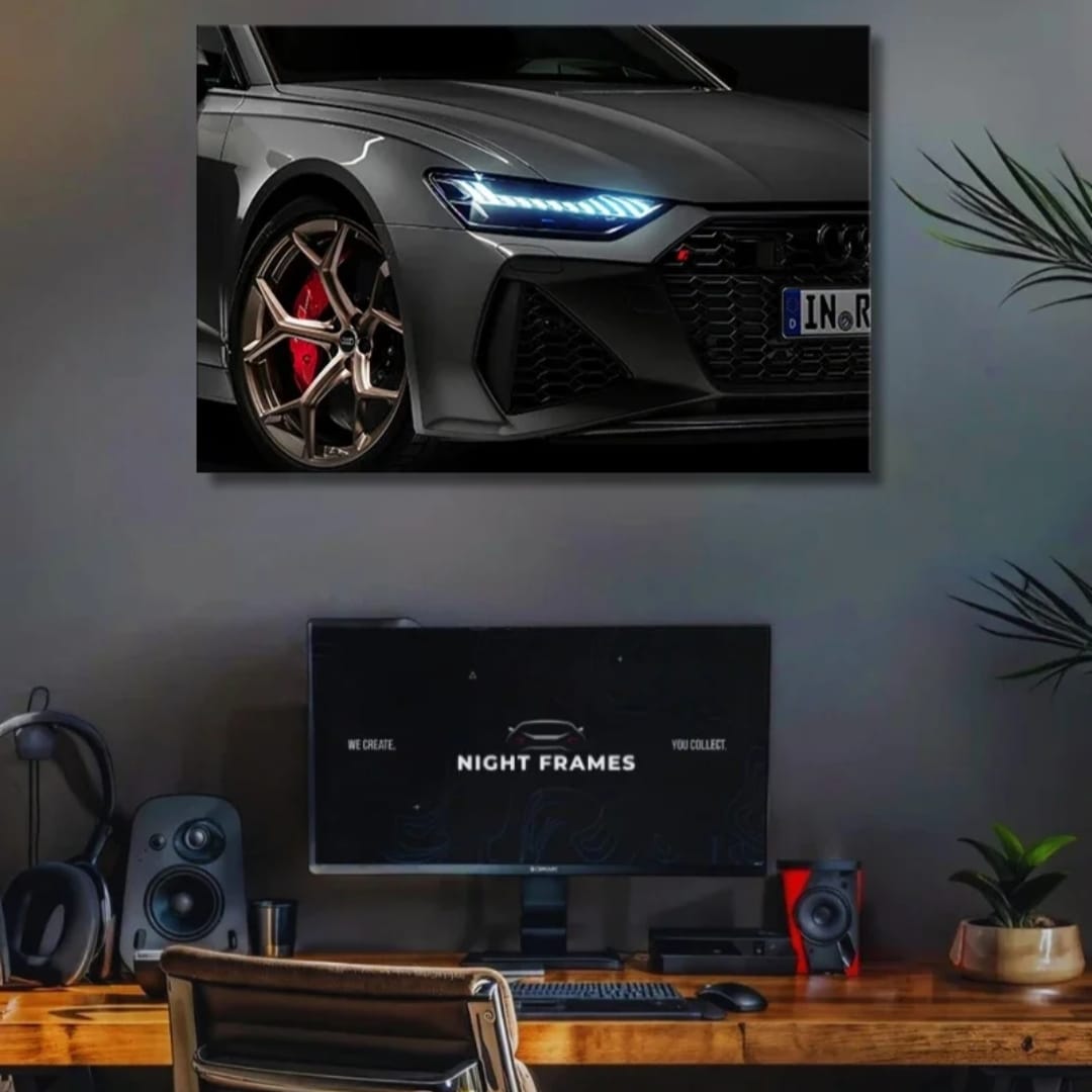 Luxury Audi RS Car Wall Frame