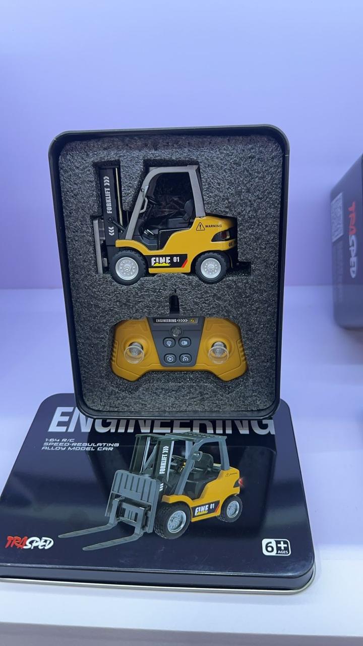 Truck jcb Mini RC (1:64 ratio) Engineering Construction Vehicle – Excavator, Dump Truck & Forklift (6+)