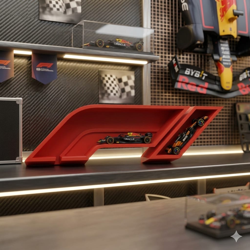 F1 BBurago 1:64 Die cast model (Charles Leclerc) & F1 car stand