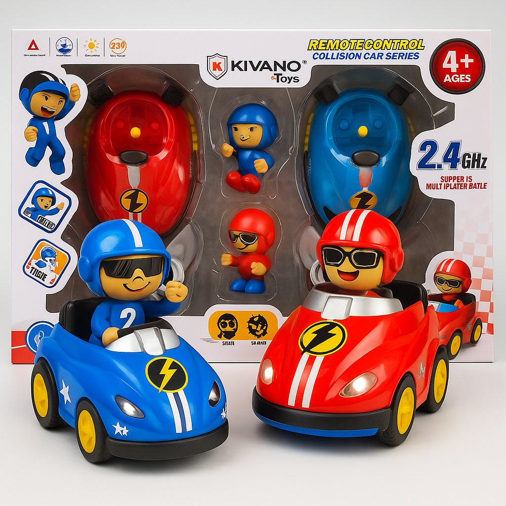 π₯ BUMPER Go Kart RC Battle Set β High-Speed Multiplayer Fun with Pop-Up Drivers & 360Β° Stunts! Dashing car
