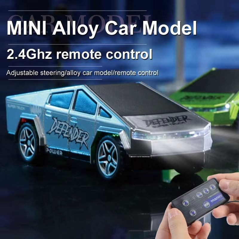 MINI RC Off-Road Vehicle Alloy Car Model Remote Control 1:64 USB Charging