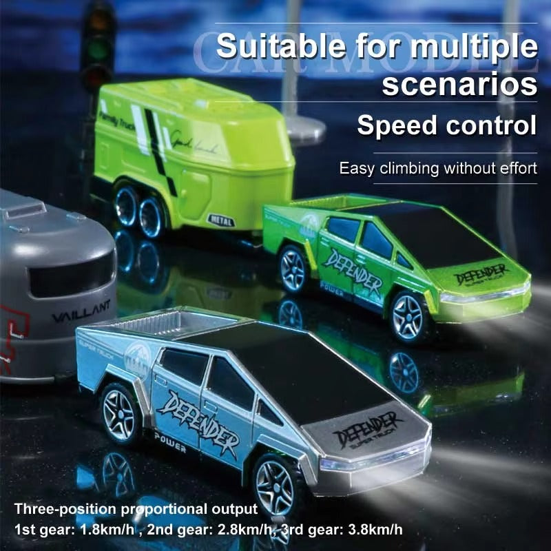 MINI RC Off-Road Vehicle Alloy Car Model Remote Control 1:64 USB Charging