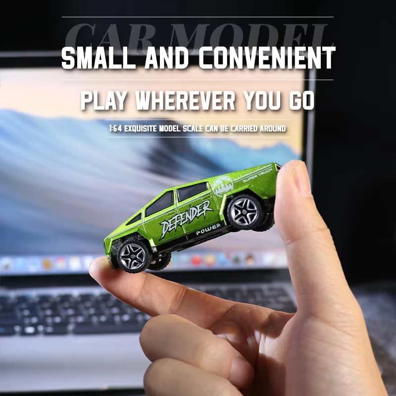 MINI RC Off-Road Vehicle Alloy Car Model Remote Control 1:64 USB Charging