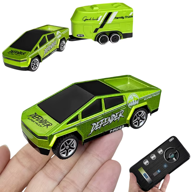 MINI RC Off-Road Vehicle Alloy Car Model Remote Control 1:64 USB Charging