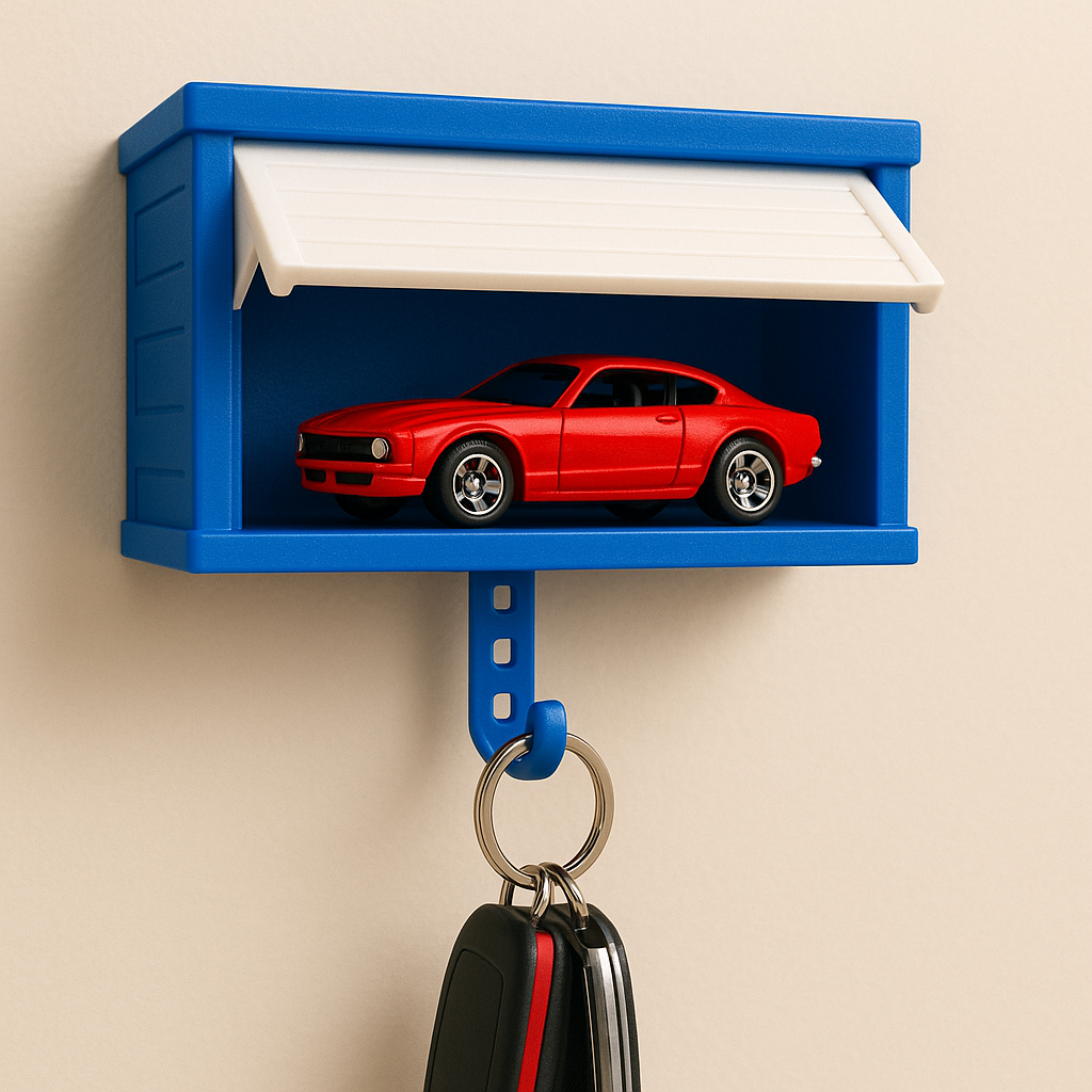 Garage Key Holder with Random OG Hotwheels