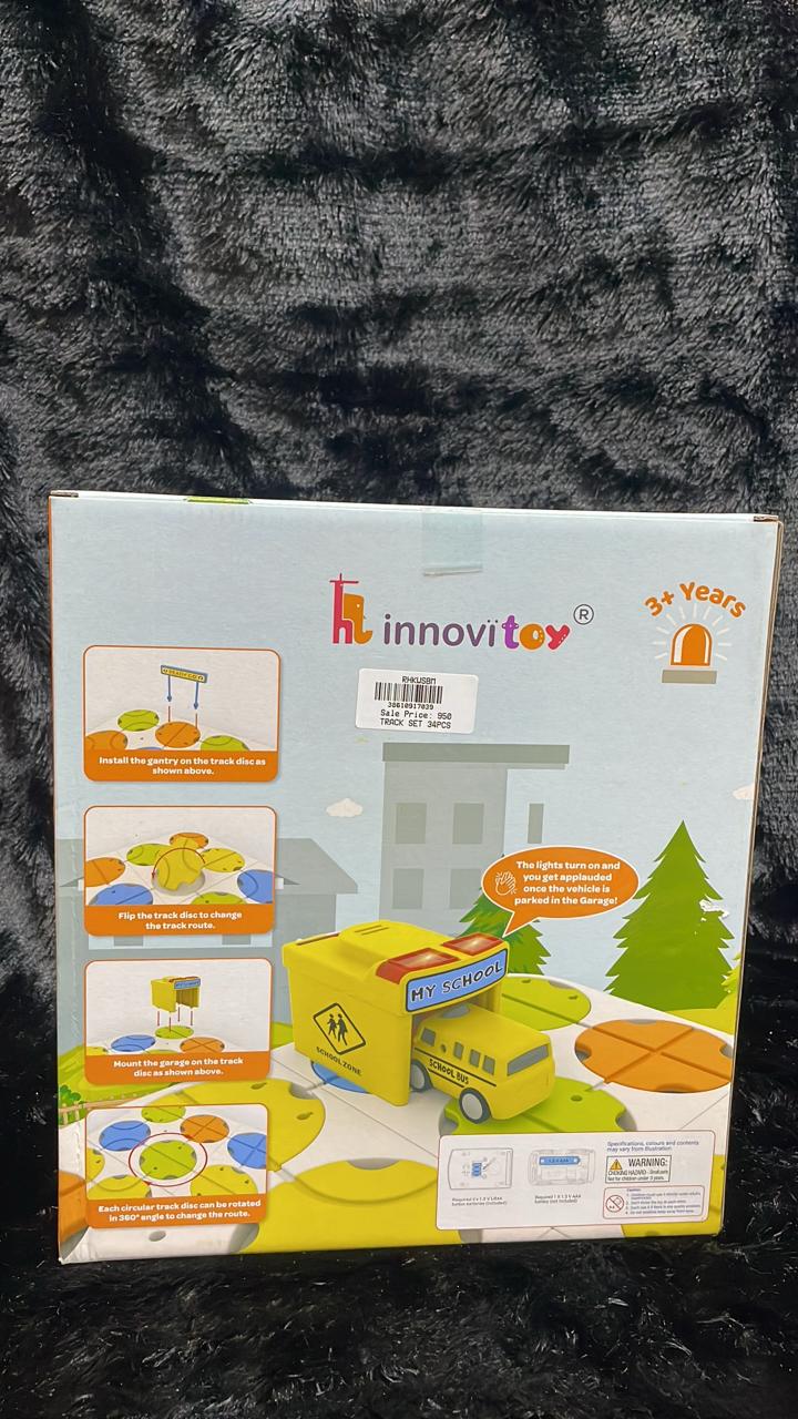 Innovitoy DIY Maze Track School - 34 Piece Educational Playset for Kids 3+