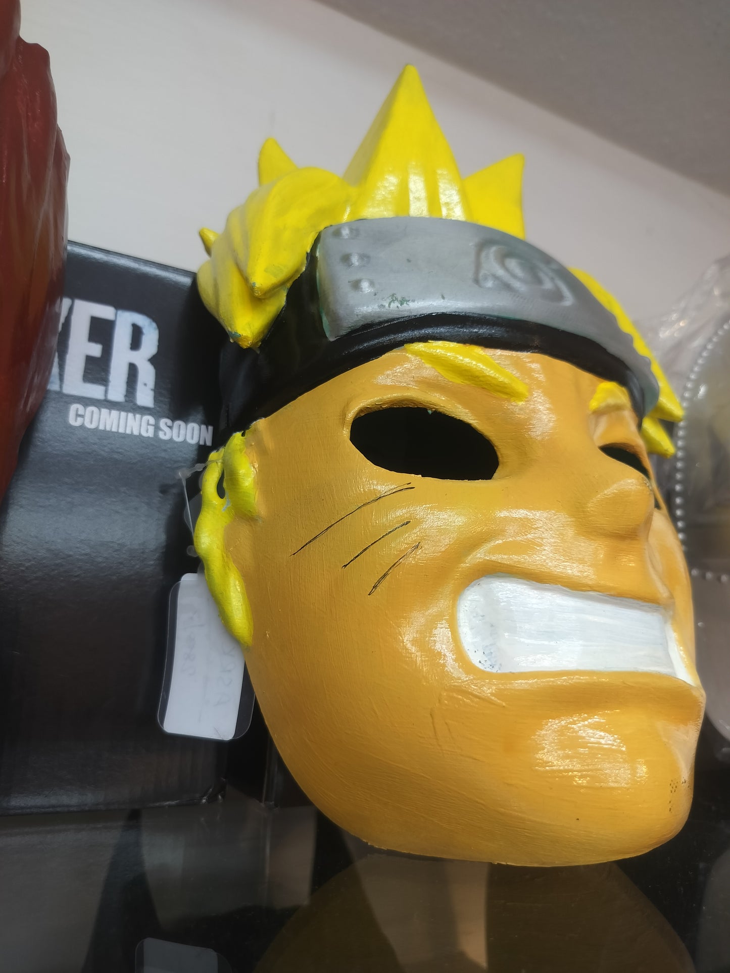 Naruto Uzumaki Cosplay Mask – Angry Face Anime Prop with Leaf Village Headband