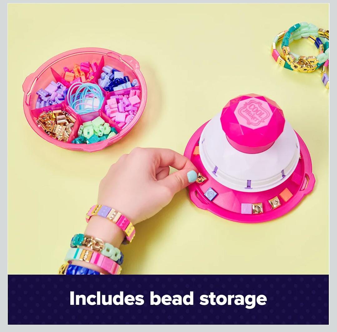 DIY Bracelet Bead Spinner Kit for Kids – Jewelry Making Set with Bead Storage & Colorful Accessories
