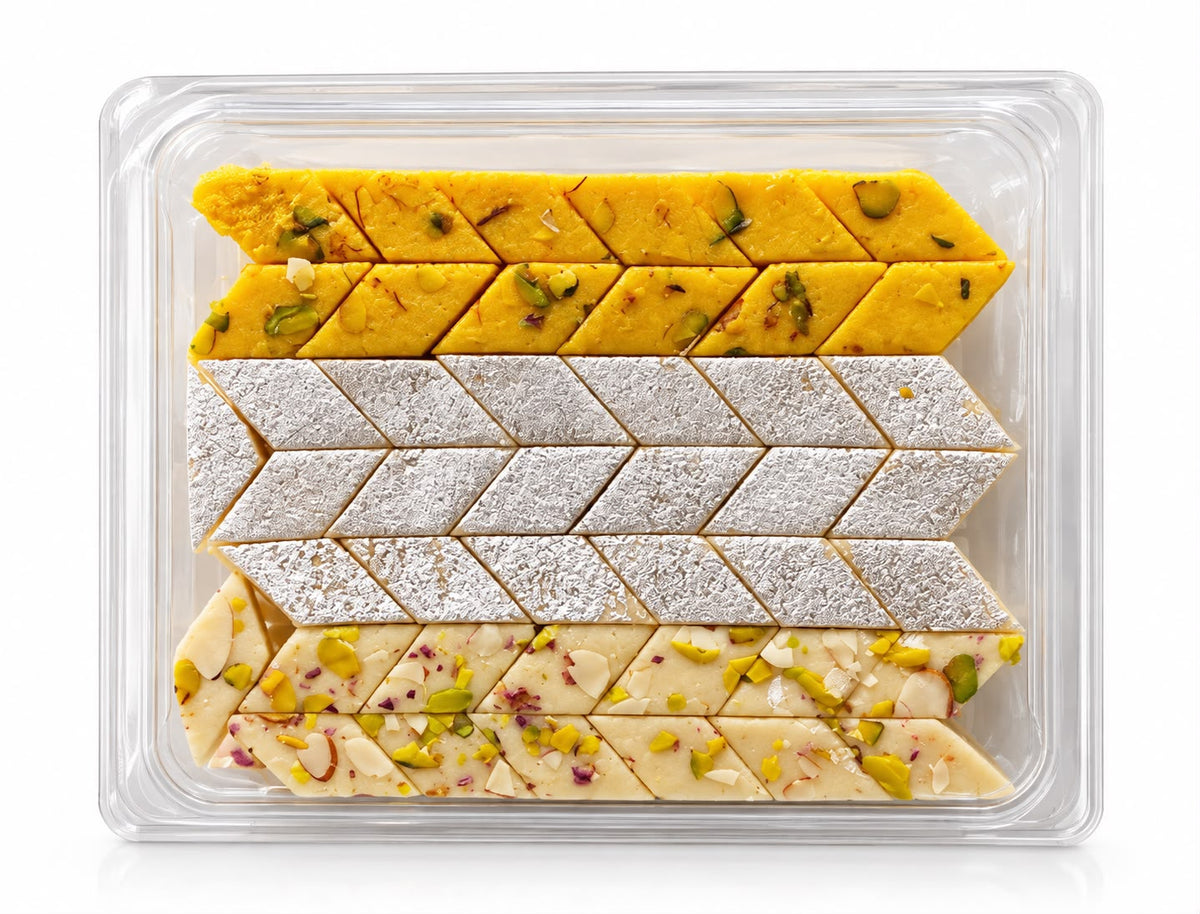 Premium Assorted Kaju Katli Gift Box (225g) – Trio Delight