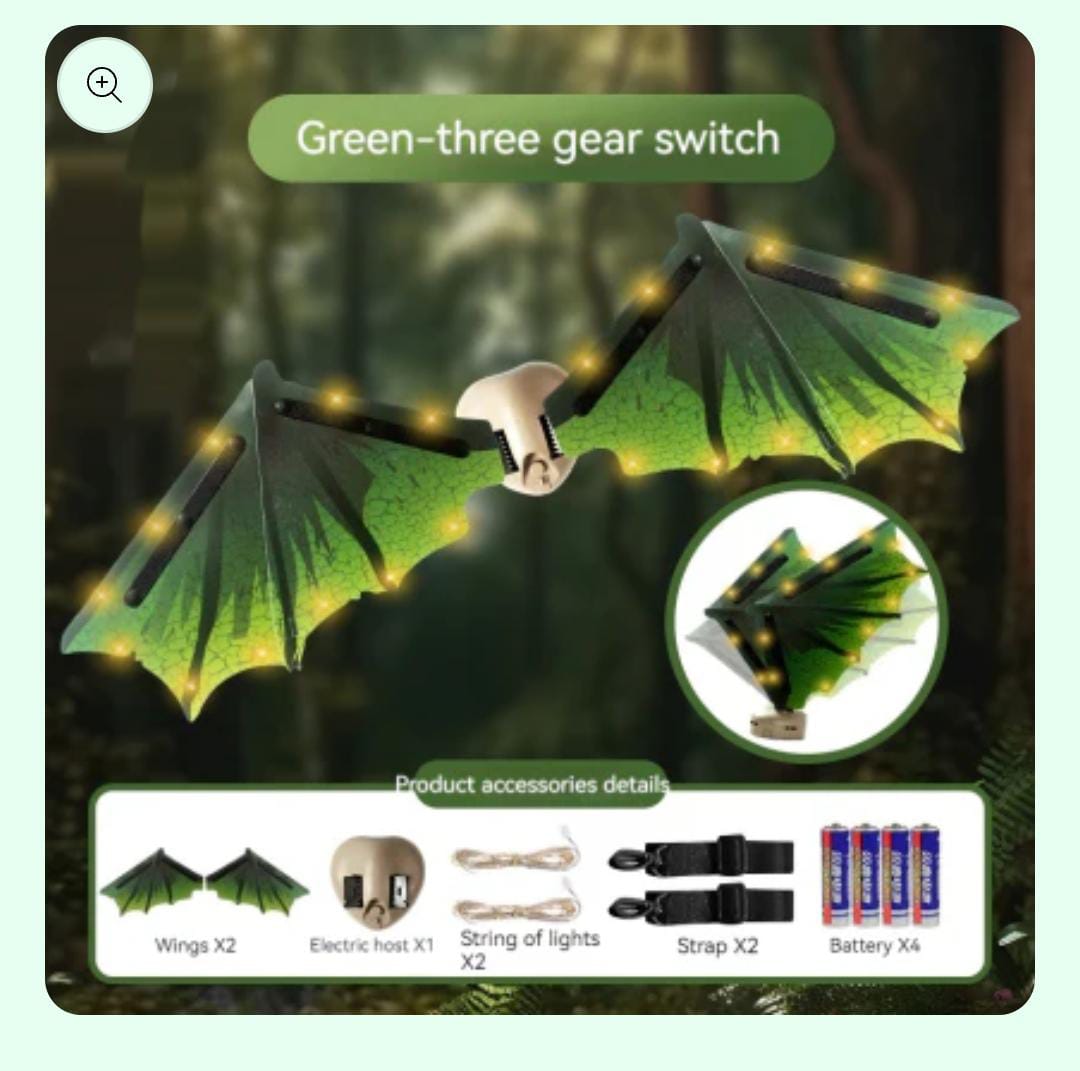 Kids LED Dragon Wings Costume – Light-Up Wearable Wings for Fantasy Play & Dress-Up Adventure