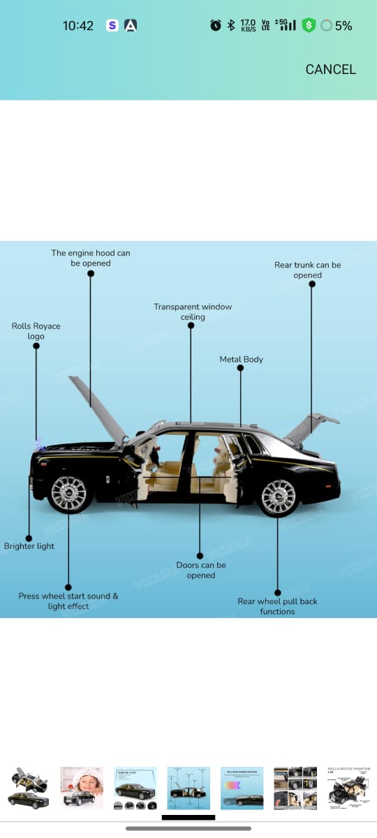 Rolls-Royce Phantom 1:32 Scale DieCast Model Car