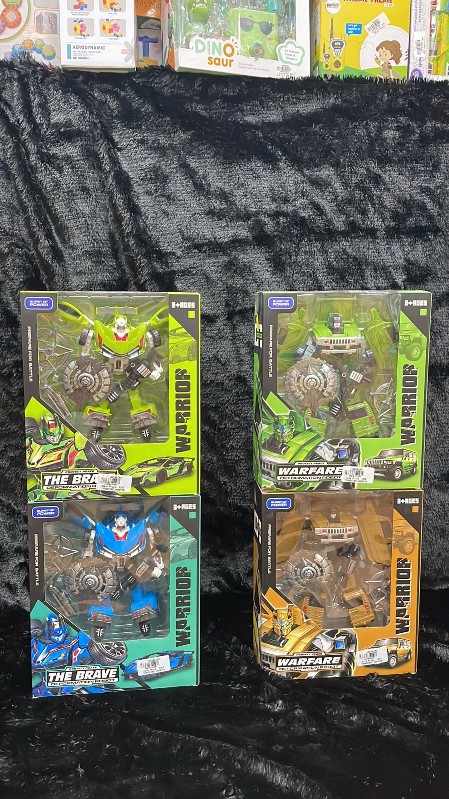 Warrior Deformation Robot - The Brave & Warfare (Green, Blue, Yellow,light green)