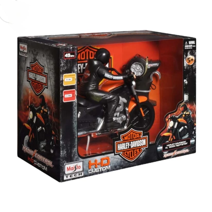 Maisto Harley-Davidson 1:12 Scale RC Motorcycle (Orange / Green)