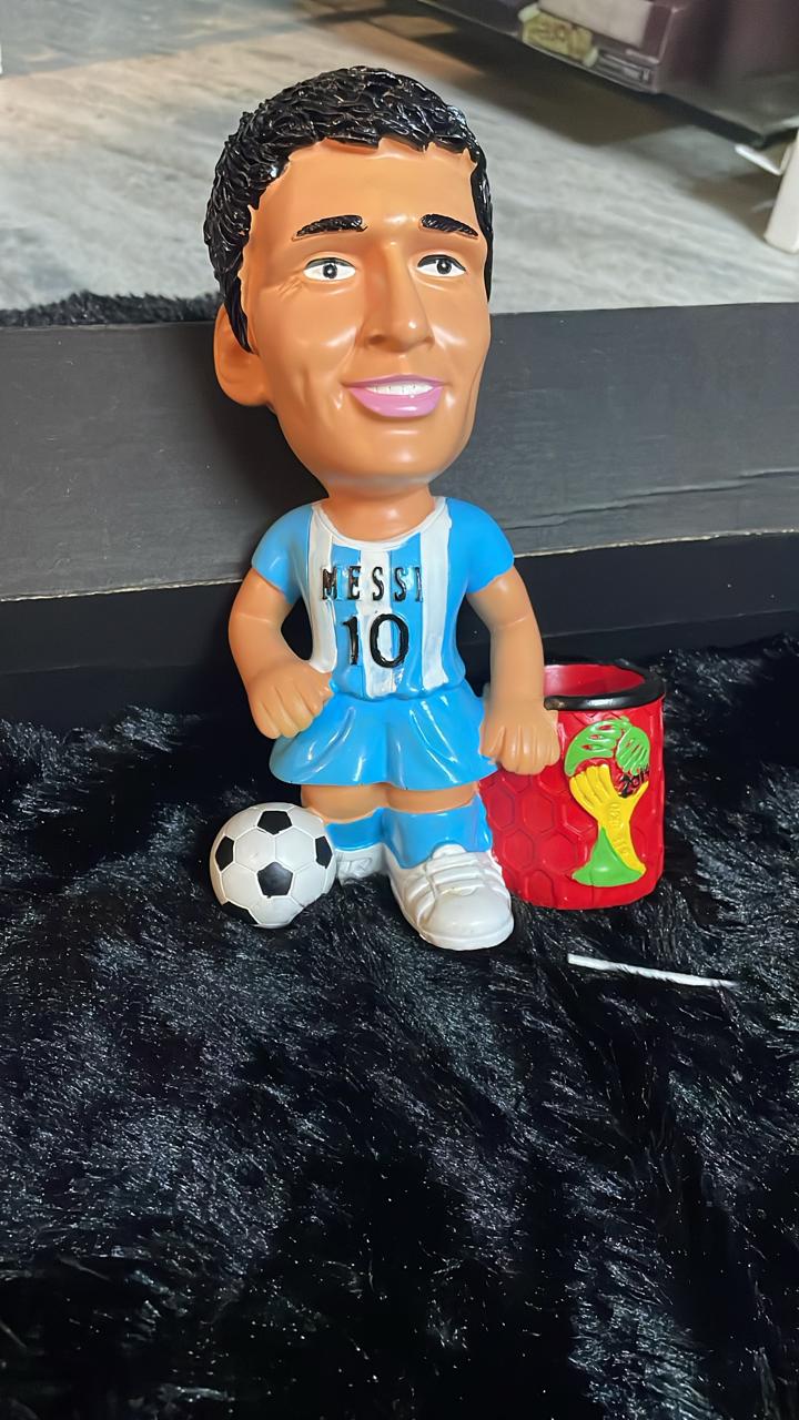 Messi Bobblehead Figurine with Soccer Ball