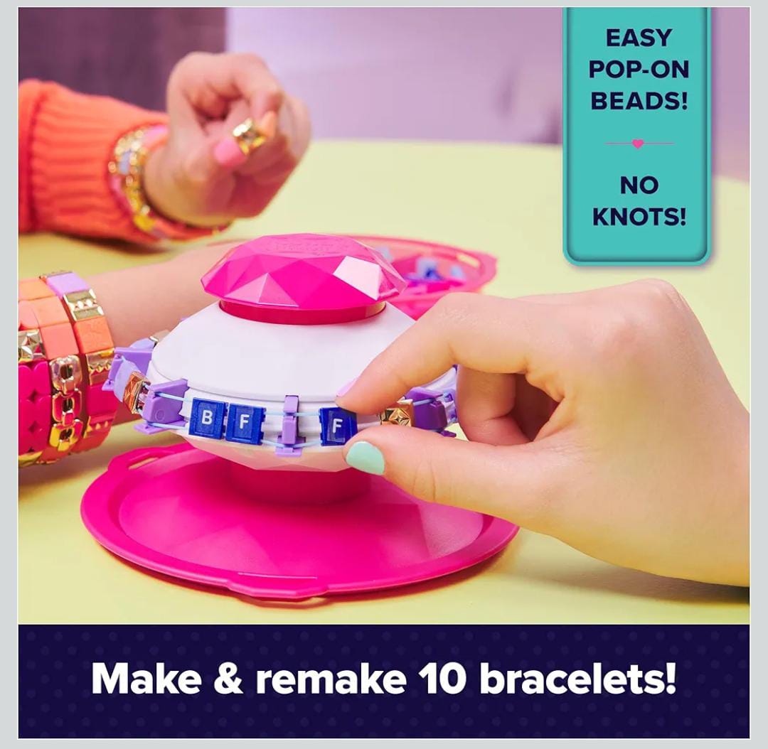 DIY Bracelet Bead Spinner Kit for Kids – Jewelry Making Set with Bead Storage & Colorful Accessories