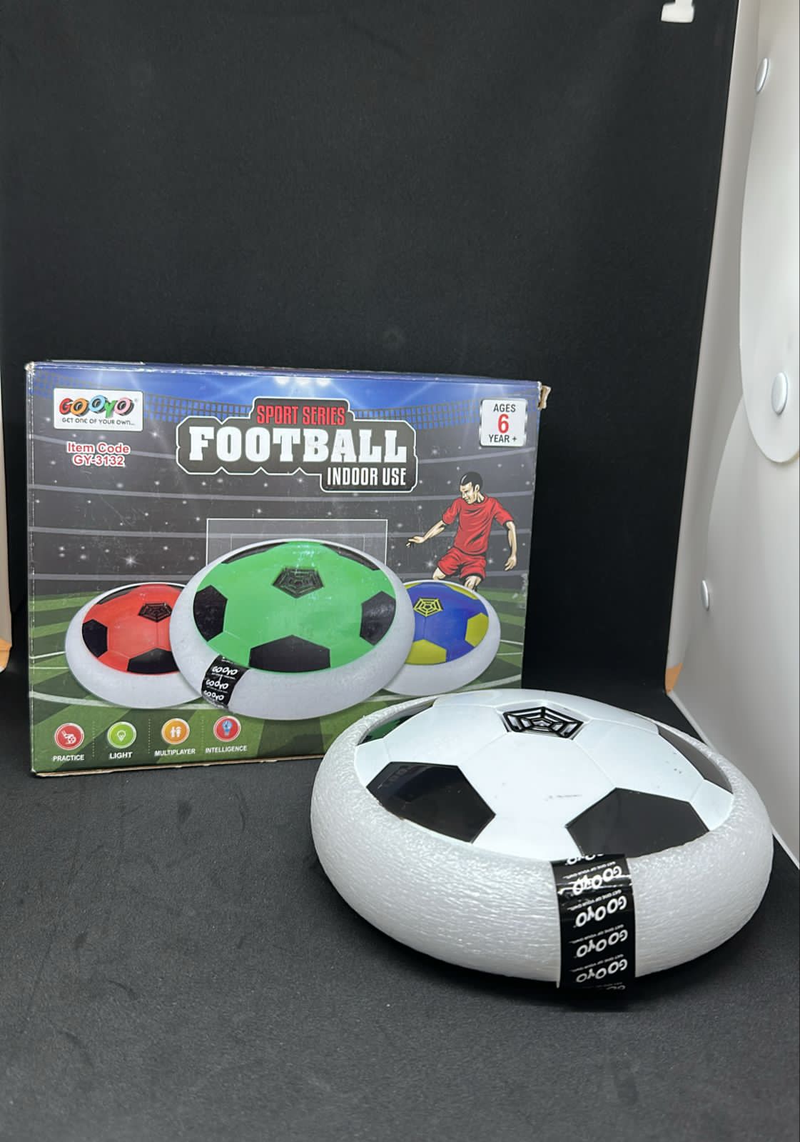 GOYO Hover Football Toy for Kids – LED Light Indoor Air Soccer Ball (Ages 6+)