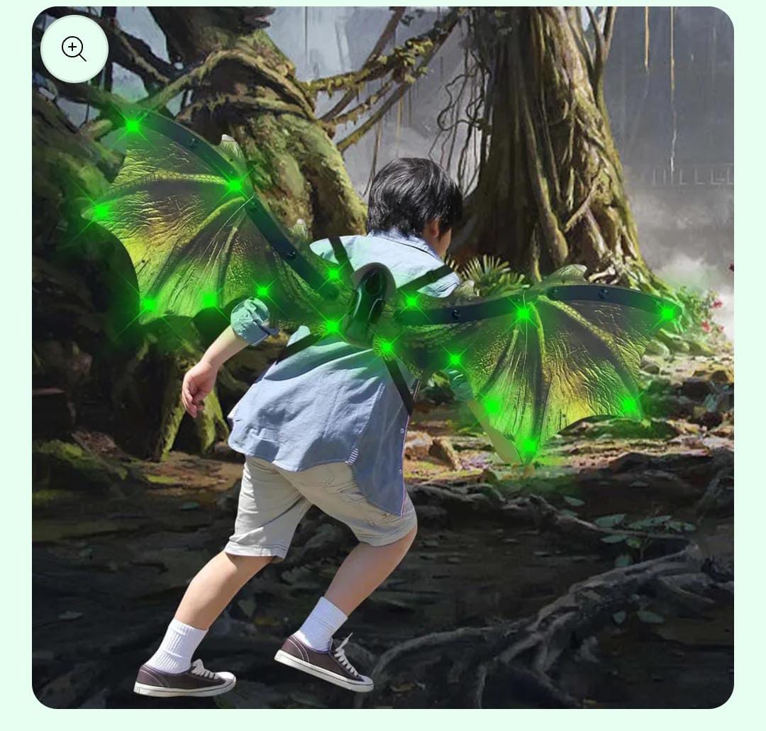 Kids LED Dragon Wings Costume – Light-Up Wearable Wings for Fantasy Play & Dress-Up Adventure