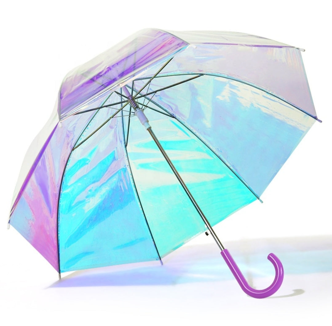 HOLOGRAPHIC UMBRELLA// FOR RAIN LOVERS//