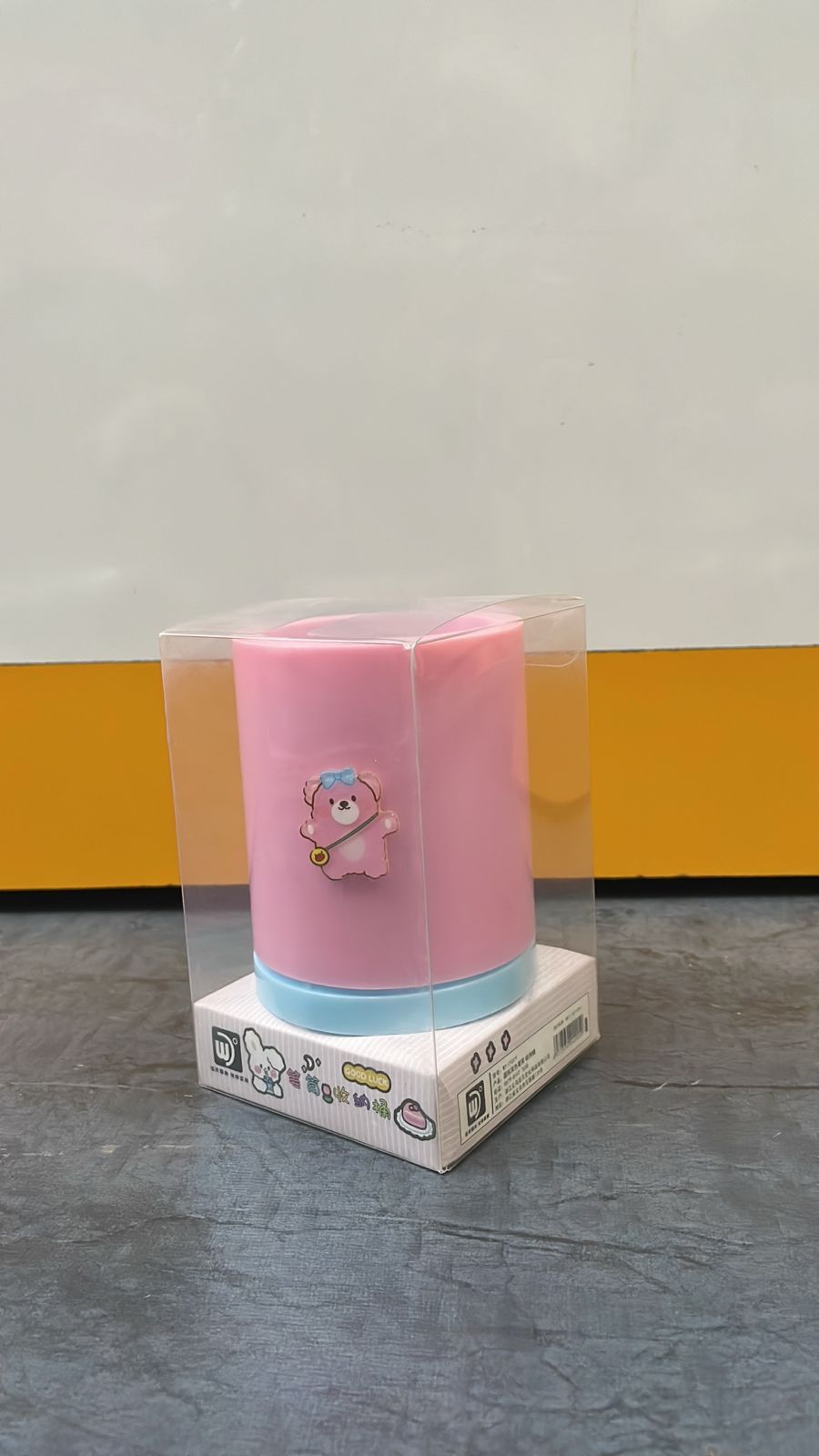 Kawaii Bear Pencil Holder (Blue & Pink)
