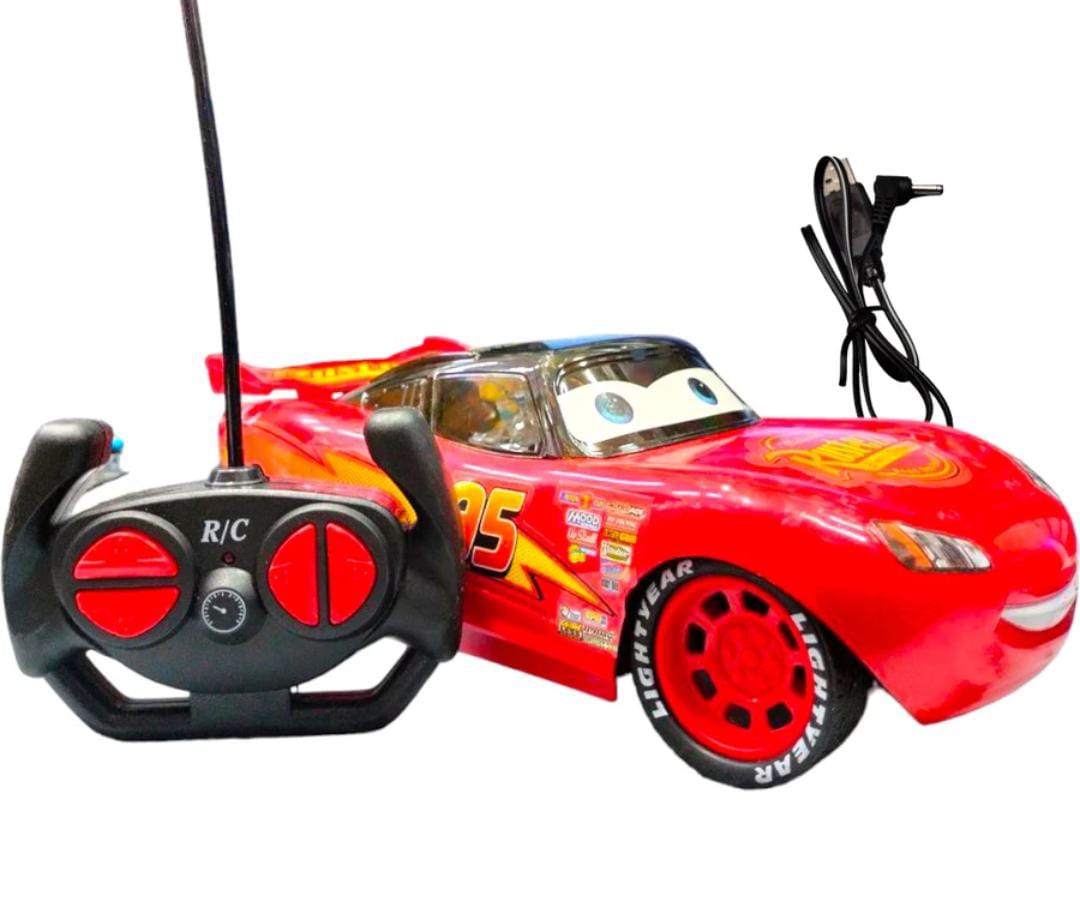 3D Lightning McQueen RC Car – Rechargeable Remote Control Toy