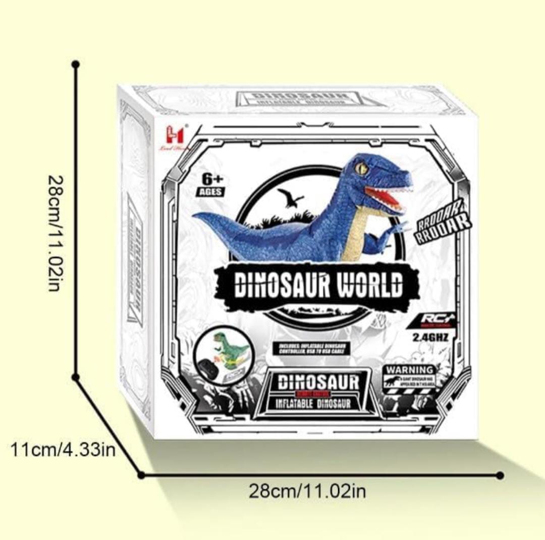 Blue Raptor 360° Remote Control Dinosaur Toy – Realistic Walking, Rotating & Interactive Play