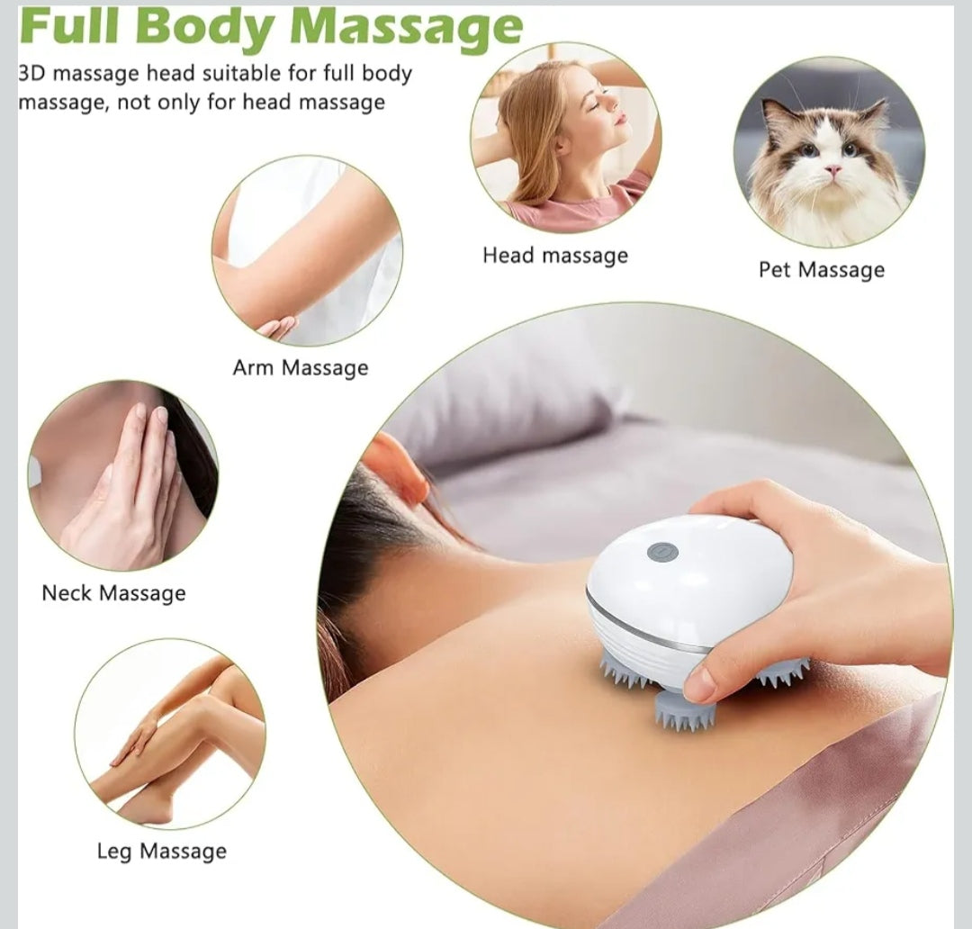 2-in-1 Full Body & Scalp Electric Massager Combo