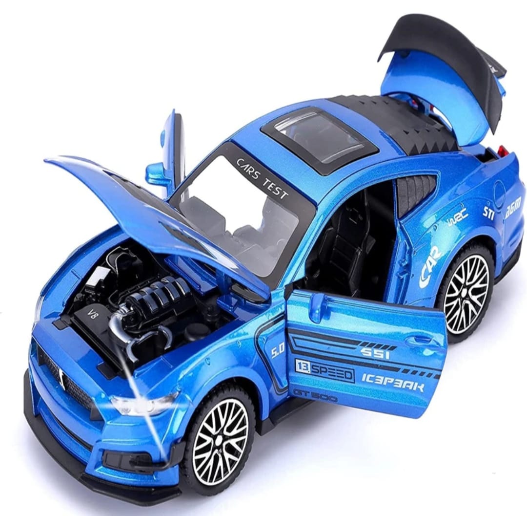 Mustang GT500 DieCast Car – 1:32 Scale | Pull Back | Light & Sound | 3 Colors