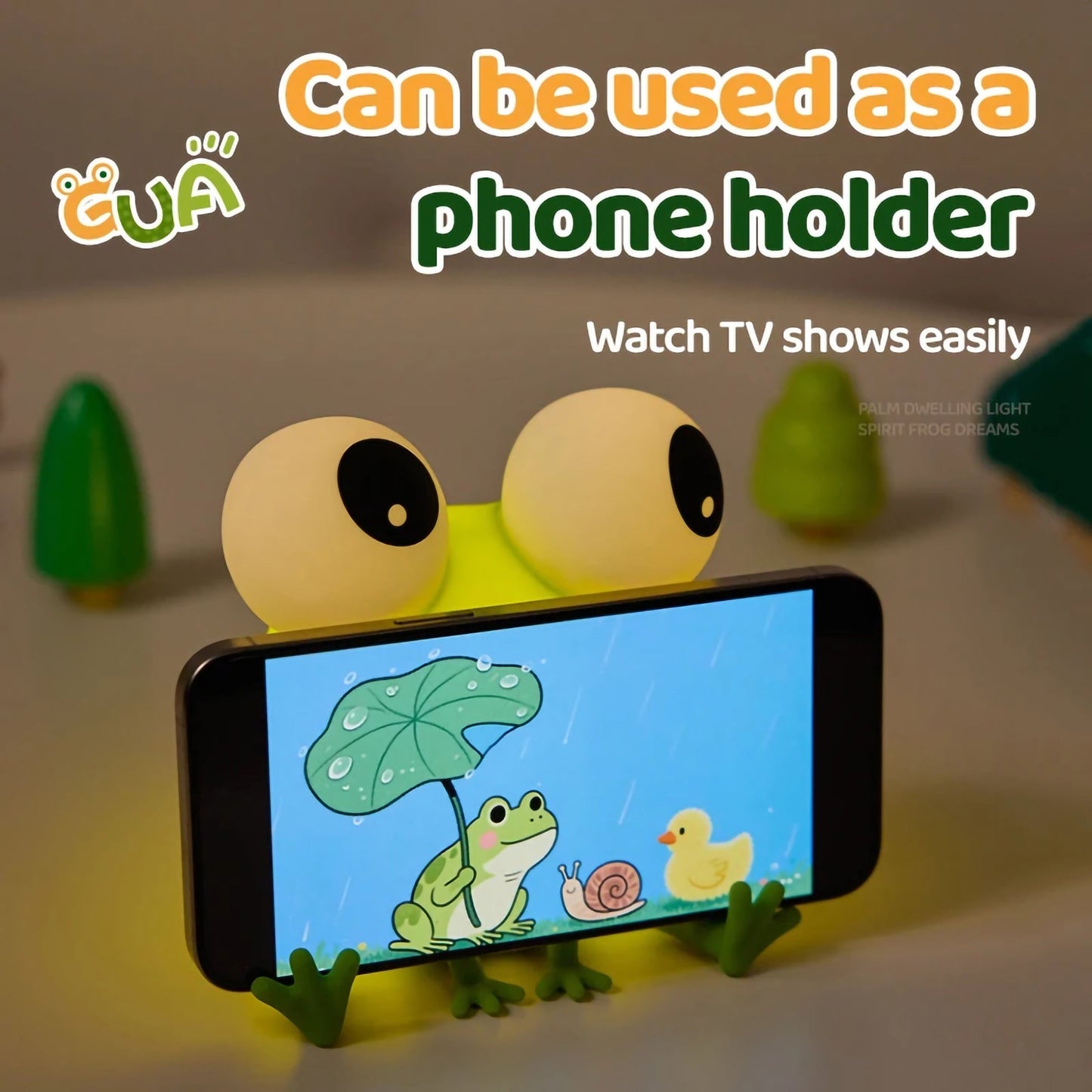 2-in-1 Little Frog Silicone Night Light & Phone Holder