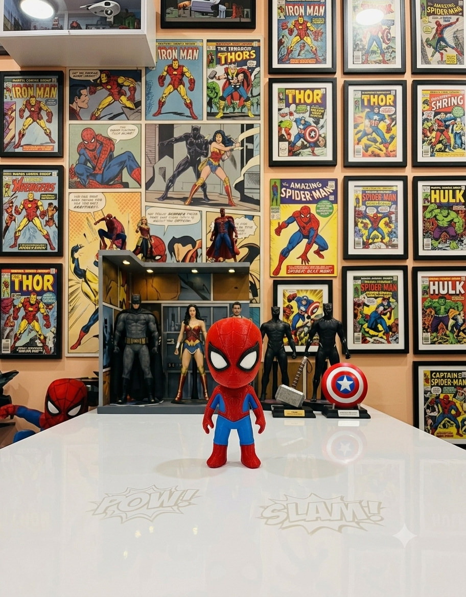 🕷️ Mini Web-Slinger Desktop Collectible Figure (Pack of 2)
