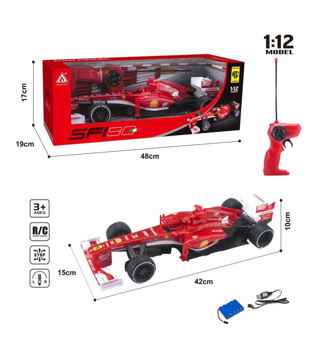 Scale Ferrari SF90 Remote Control Formula Car