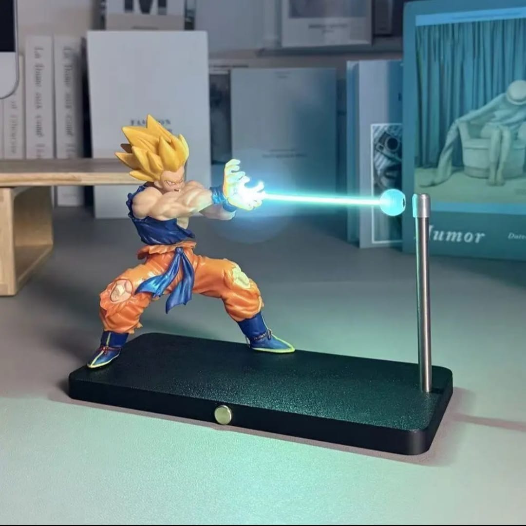 Dragon Ball Z Goku Kamehameha 3D LED Lamp – Super Saiyan Action Figure Light