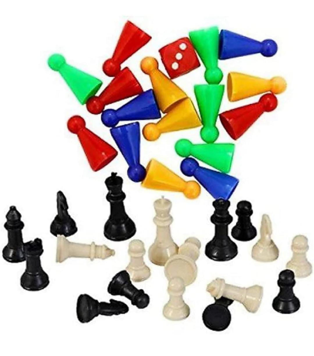 Dolzy 3-in-1 Games Pack - Ludo, Snakes & Ladders, Chess
