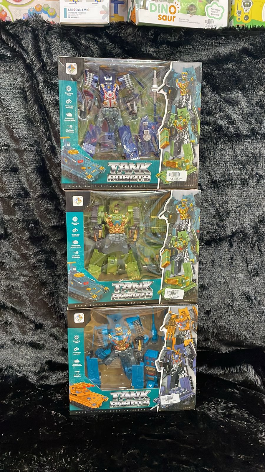 Tank Robots Land Battle Transforming Action Figures (Set of 3) - Multi-Color