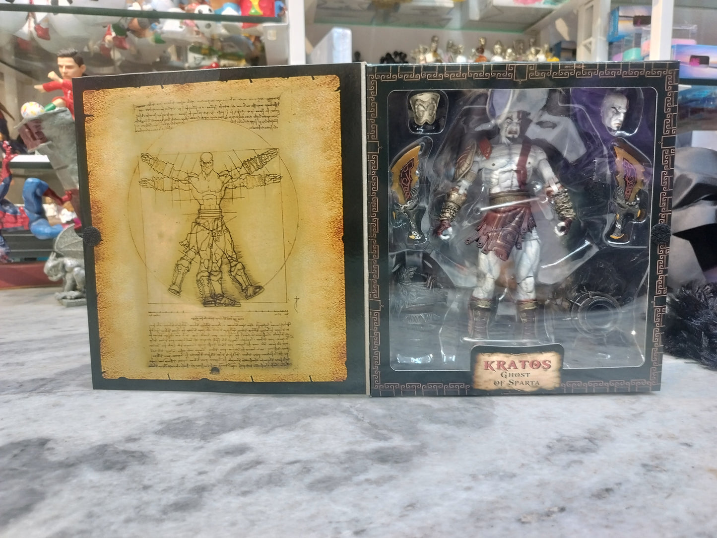 Kratos Action Figure – God of War with Accessories & Interchangeable Heads