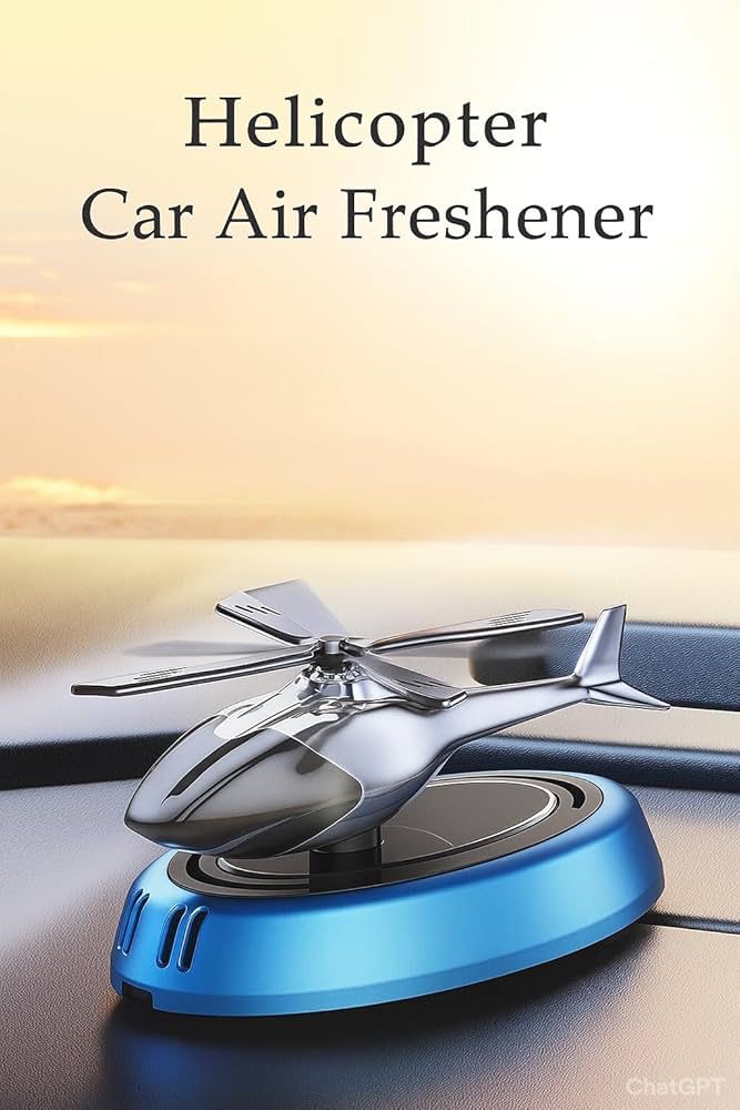 Solar-Powered Helicopter Car Air Fresheners