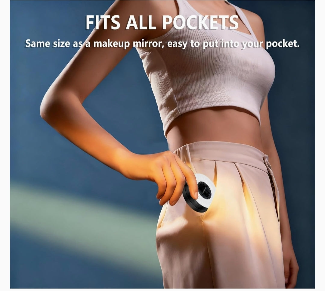 Magnetic Beauty Selfie Light with 2.4" Mirror, Adjusted 3 Modes, Rechargeable Fill Light for Selfies, Photography,Makeup,Vlog (3-in-1 Magnetic Beauty Selfie Light)