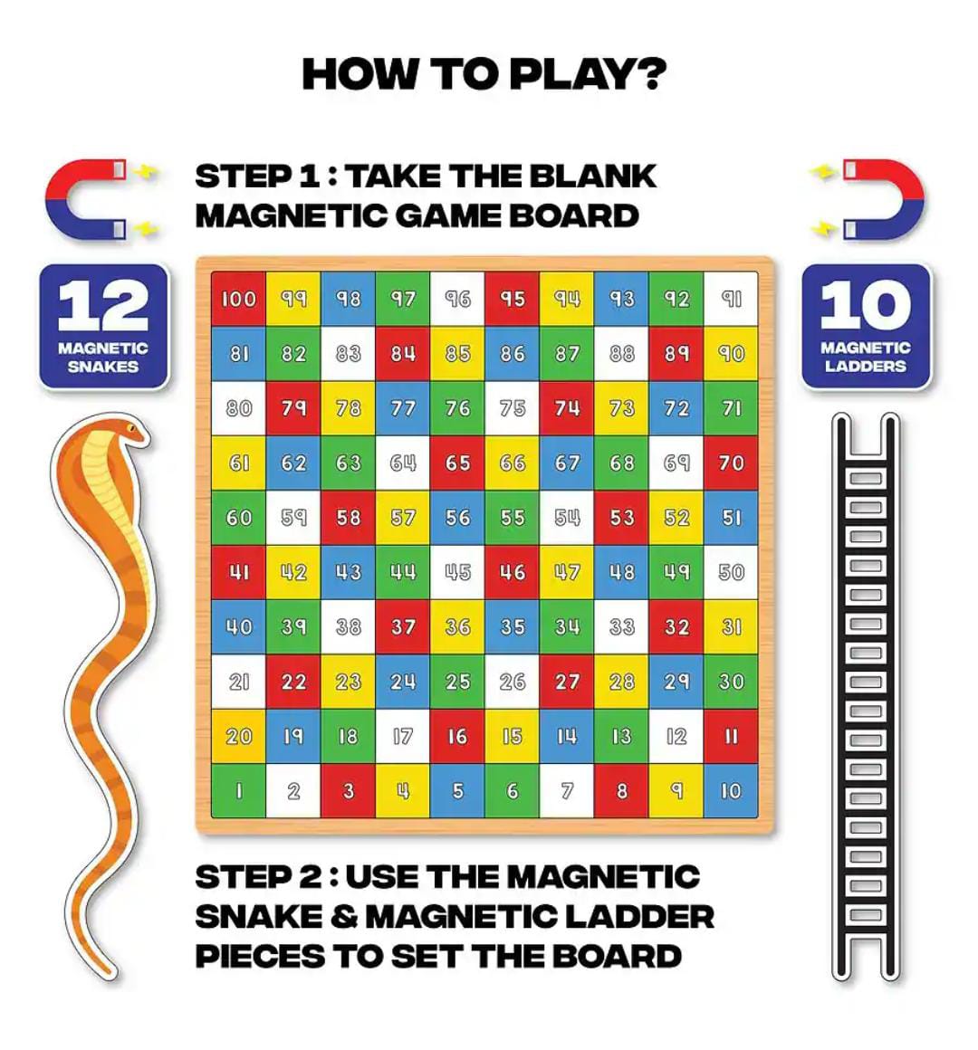 Play Panda Magnetic Snakes and Ladders Infinity Board Game