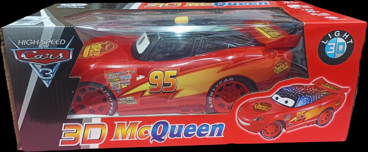 3D Lightning McQueen RC Car – Rechargeable Remote Control Toy