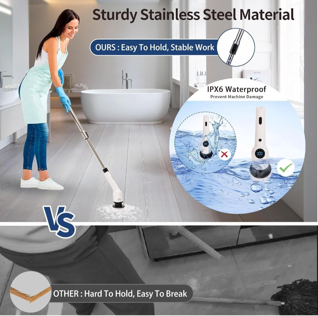9-in-1 Electric Spin Scrubber | Power Through Stubborn Dirt