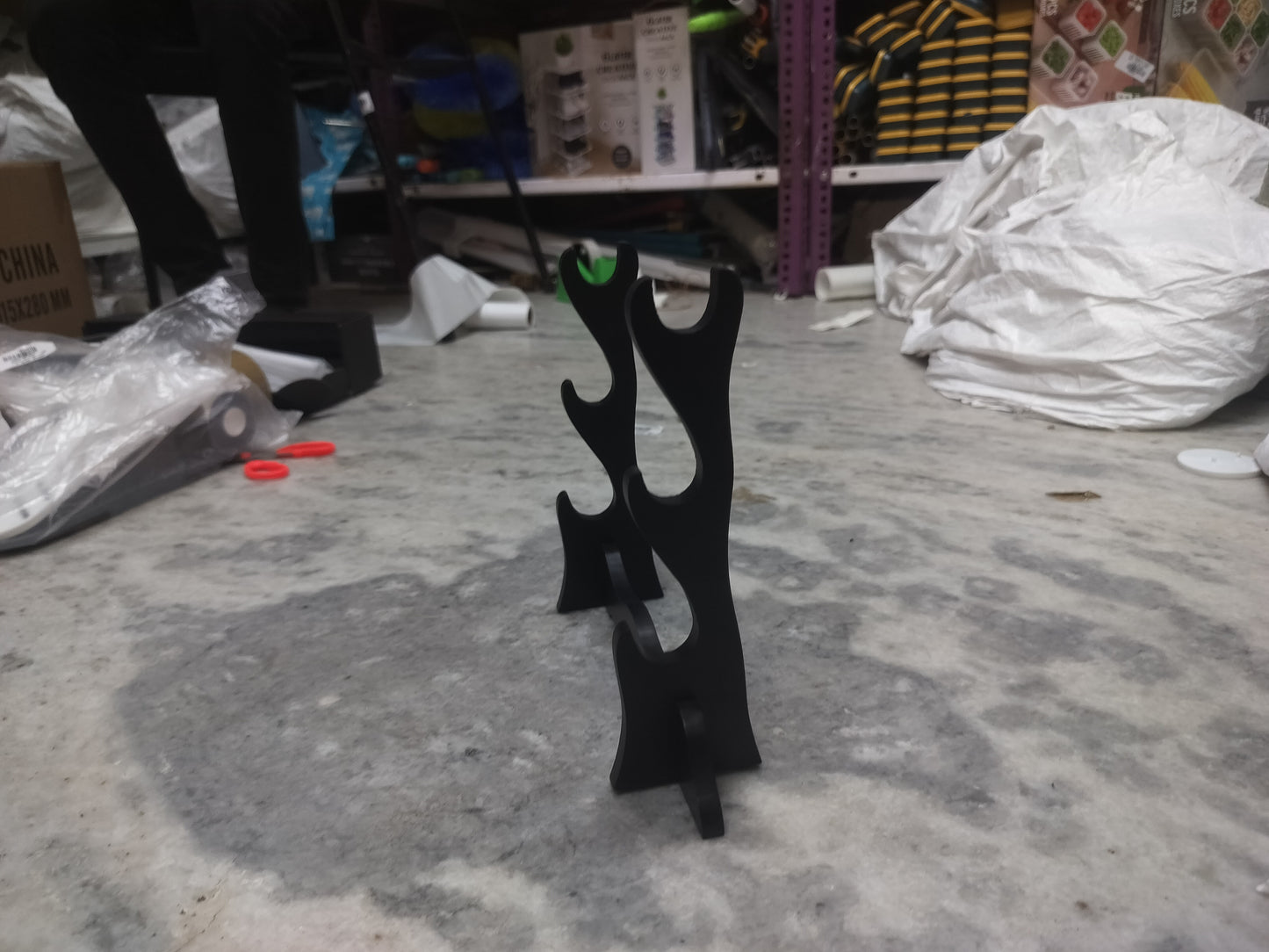 Black 3-Tier Acrylic Display Stand – Sword / Frame Holder