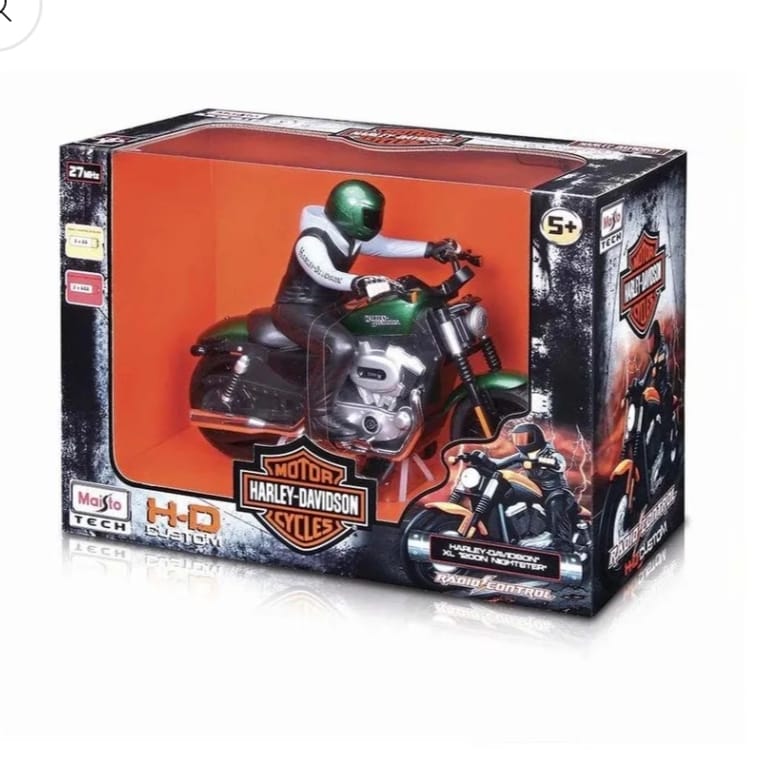 Maisto Harley-Davidson 1:12 Scale RC Motorcycle (Orange / Green)
